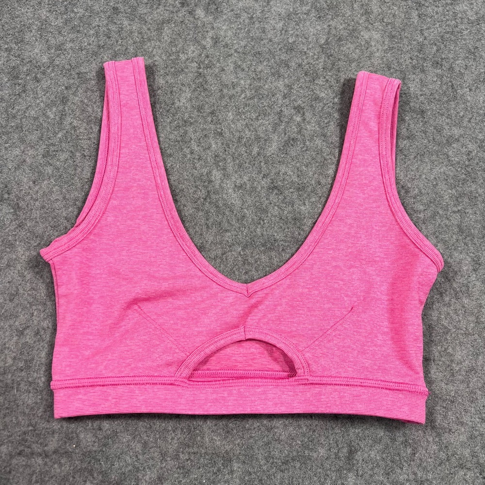 Outdoor Voices Bubblegum‎ Pink Peek-A-Boo Keyhole Sports Bra Women's Size XS